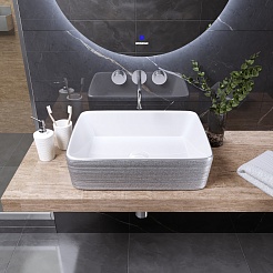 Grossman Раковина накладная Color 48 GR-3016SW серебро – фотография-3